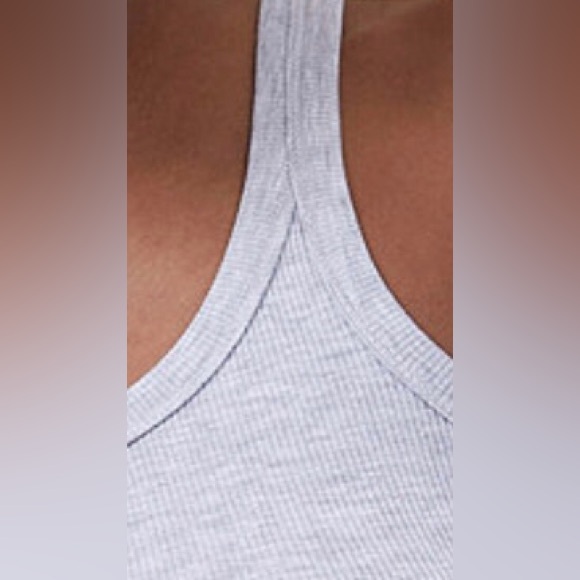 Cotton On Women's Staple Rib Scoop Neck Tank. Color: Gray - Picture 3 of 3